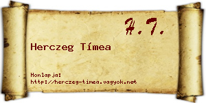 Herczeg Tímea névjegykártya